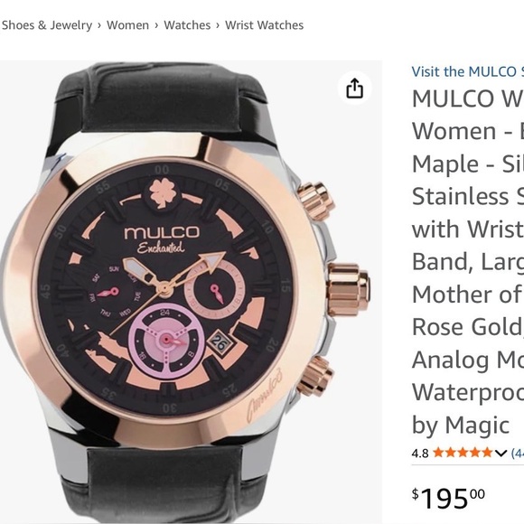 Mulco Black and Rose Gold Chronograph Watch - Picture 7 of 7